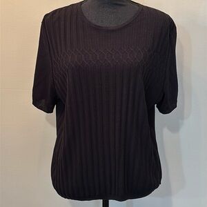 Norton McNaughton Women’s Size XL‎ Black Short Sleeve Top